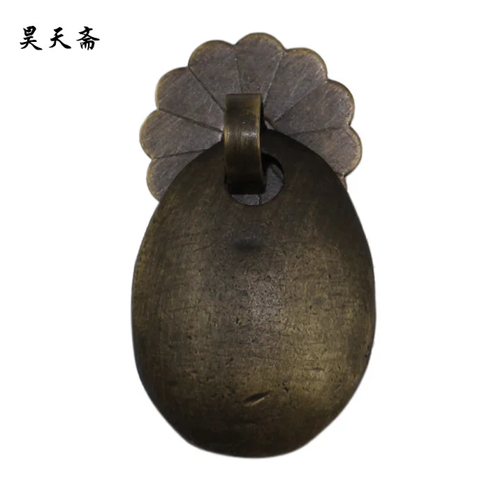 

[Haotian vegetarian] Chinese antique bronze drawer handle copper handle HTE-208 clamshell classic