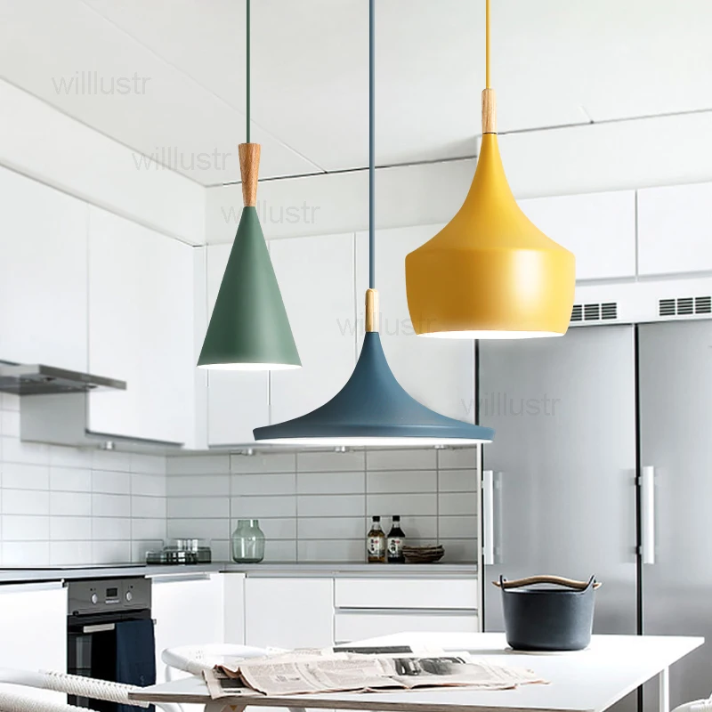 Instrument Suspension Light Macaron Color Iron Pendant Lamp Hotel Hall Restaurant DiningRoom Bar Cafe Hanging Ceiling Chandelier