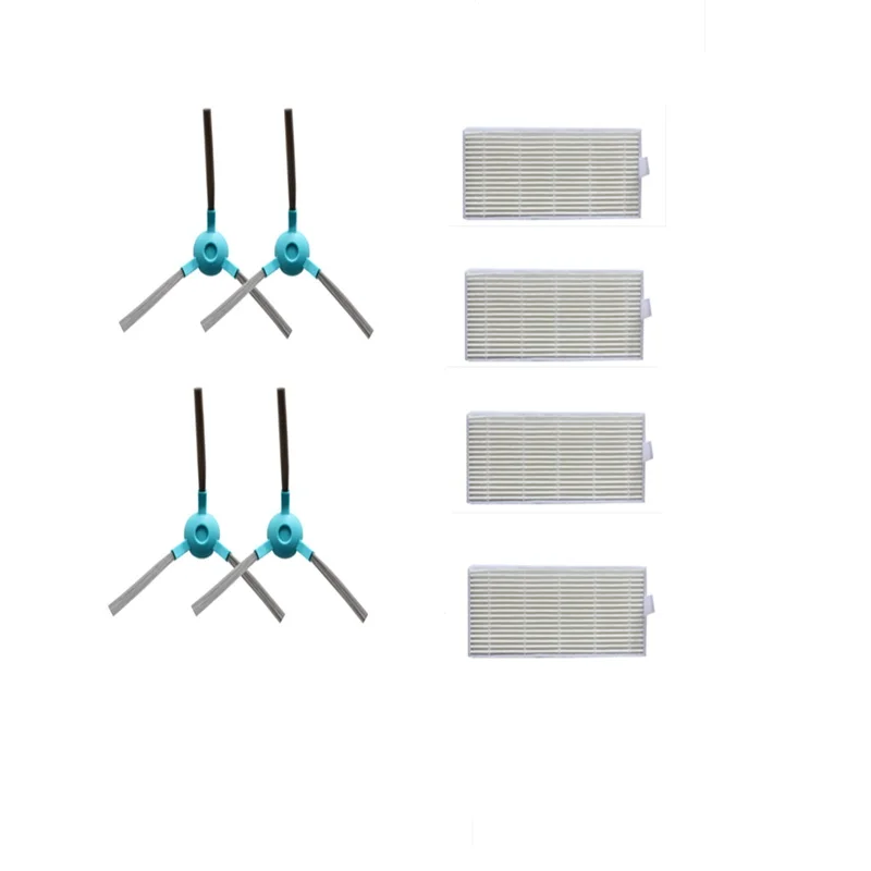 جهاز آلي لتنظيف الأتربة فلاتر هيبا + فرش جانبية متوافقة مع Conga 1390 1290 y Series مكنسة كهربائية روبوتية قطع غيار ملحقات