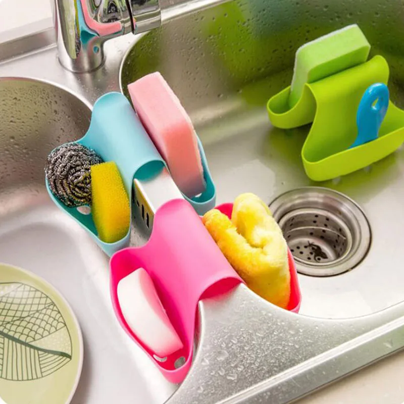 Creative Double Sink Caddy Saddle Style Kitchen Organizer Storage Sponge Holder Rack Tool Sink Hanging Drain Basket ZA5840