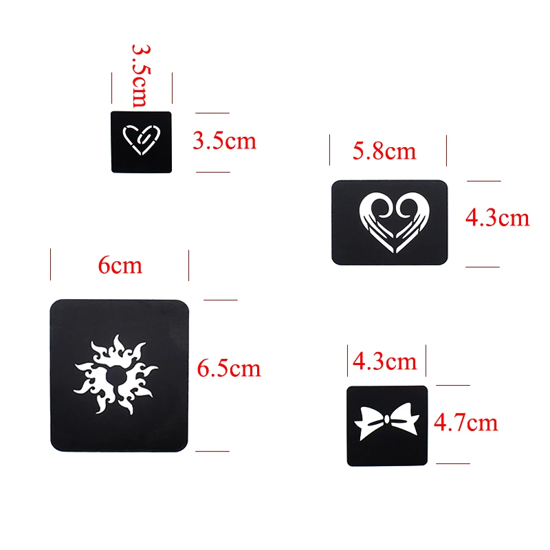 136pcs/lot Glitter Tattoo Stencil Cartoon Bear Bow Spider Scorpion Tattoo Art Design for Woman Man Mixed Designs Tattoo Sticker