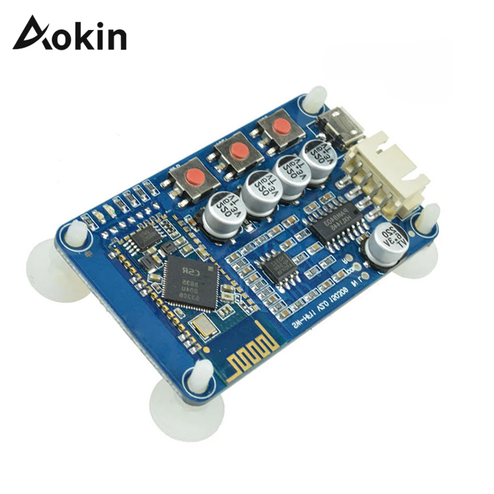 Automatic Connection CSR8635 PAM8403 Stereo Amplifier Module Bluetooth 4.0 HF11 Digital Audio Receiver Board 5V Mini USB Aokin