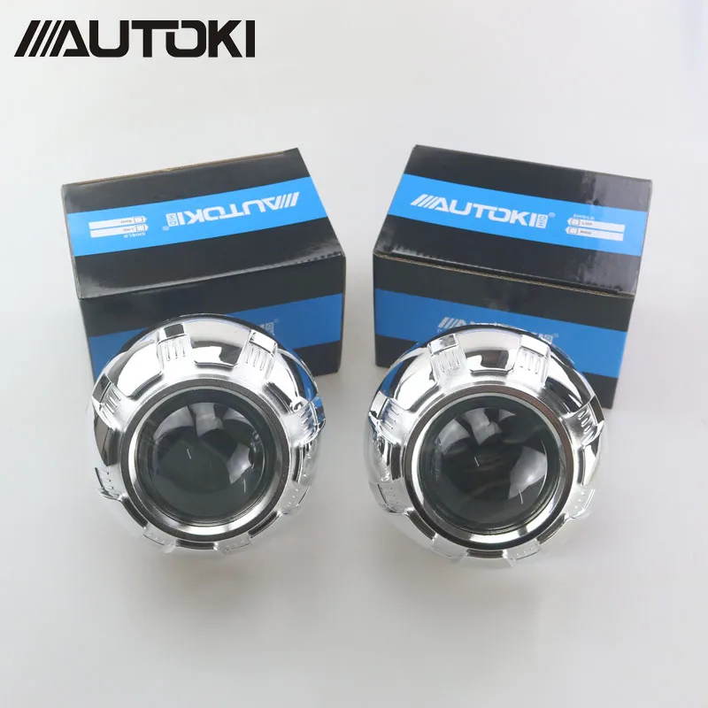 Car Restyling Metal 3.0 inch HID Bi-xenon Projector Lens Headlight Xenon Headlamp Lenses Lighting H4 H7, Use H1 Xenon Bulbs