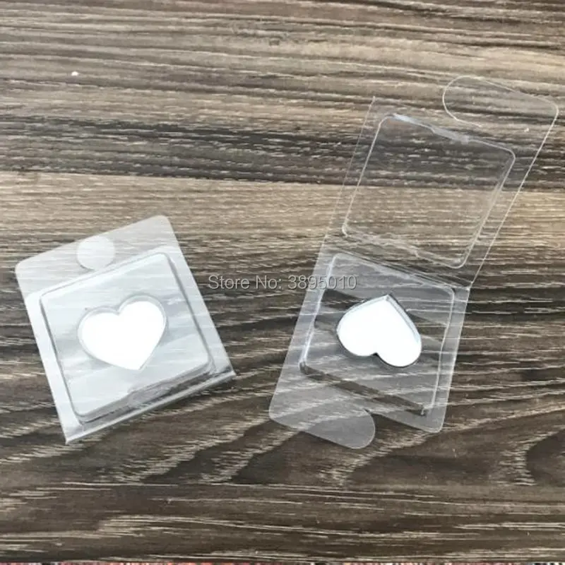 

Transparent plastic folding box Plastic DIY lipstick box heart Shape Cosmetic Powder Container DIY tool F436