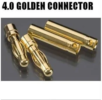 200 pcs(100 pair) 2.0 3.5 4.0 mm Gold Bullet Banana Connector plug  for RC Quadcopter Motor ESC Lipo Battery Plugs Connect