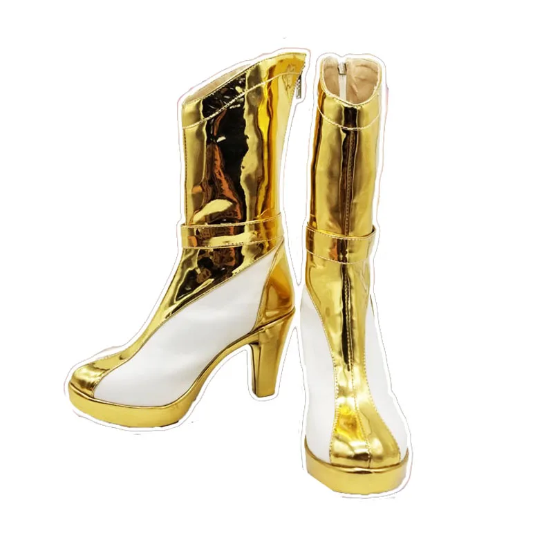 Cosroad Lol Kda Ahri Cosplay Schoenen Kostuum Vrouwen Kaisa Prestige Editie Gouden Laarzen
