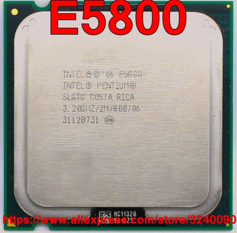 Original Intel CPU Pentium Processor E5800 3.20GHz/2M/800MHz Dual-Core Socket 775 speedy ship out