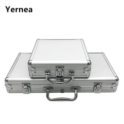 Yernea High Quality Portable 100/300 Suitcase Poker Chips Box  Non-slip Mat Aluminum Suitcase Texas Playing Card Chips Box