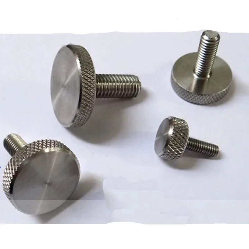 

5pcs M5 Head diameter 5mm 304 stainless steel Hand screw Knurled large flat head screws Mirror bolt 5mm Length