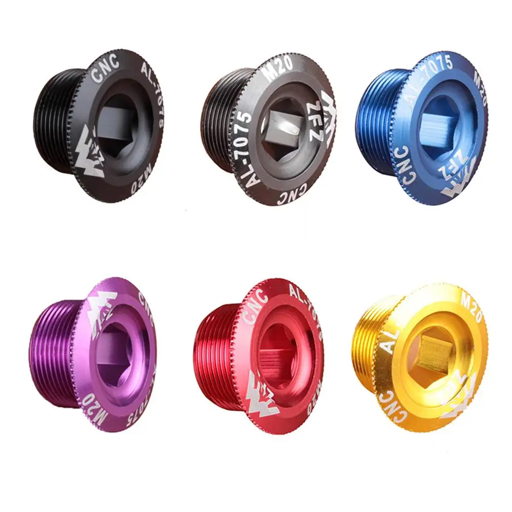 Bike Crank Cover Crank Screw Cap M20 M15 M18 MTB Crankset Crank Cover Aluminum BMX Road Bike Fitting 6 Colors For Cycling