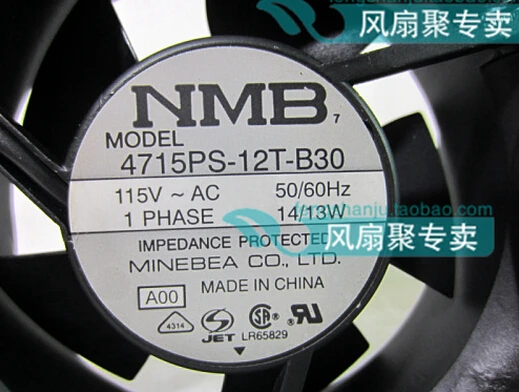 Wholesale: original  NMB 12cm120*120*38 115V 14/13W 4715PS-12T-B30 aluminum frame cooling fan