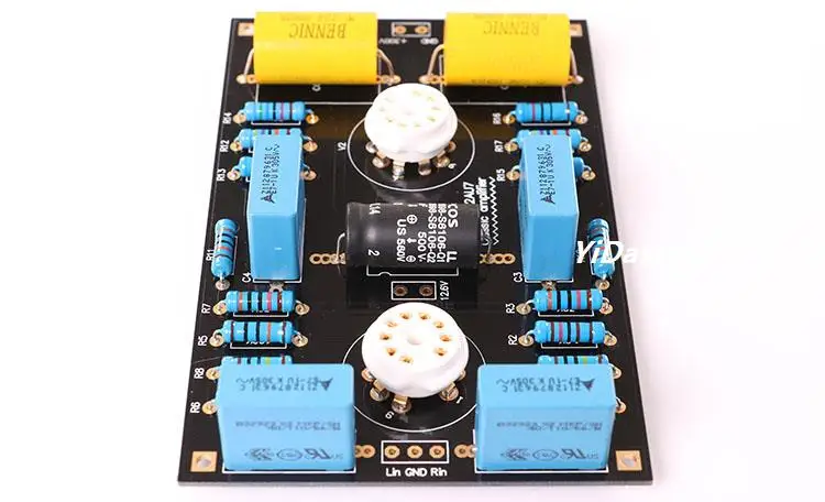 12AX7 / 21AU7 Scheda preamplificatore valvolare Kit fai da te Circuito classico