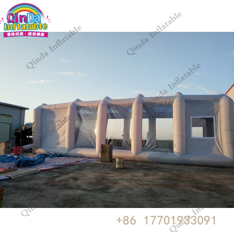 10M Popular Inflatable Spray Booth Car Cabin Paint Inflatable Booth For Sale Free Air Blowers