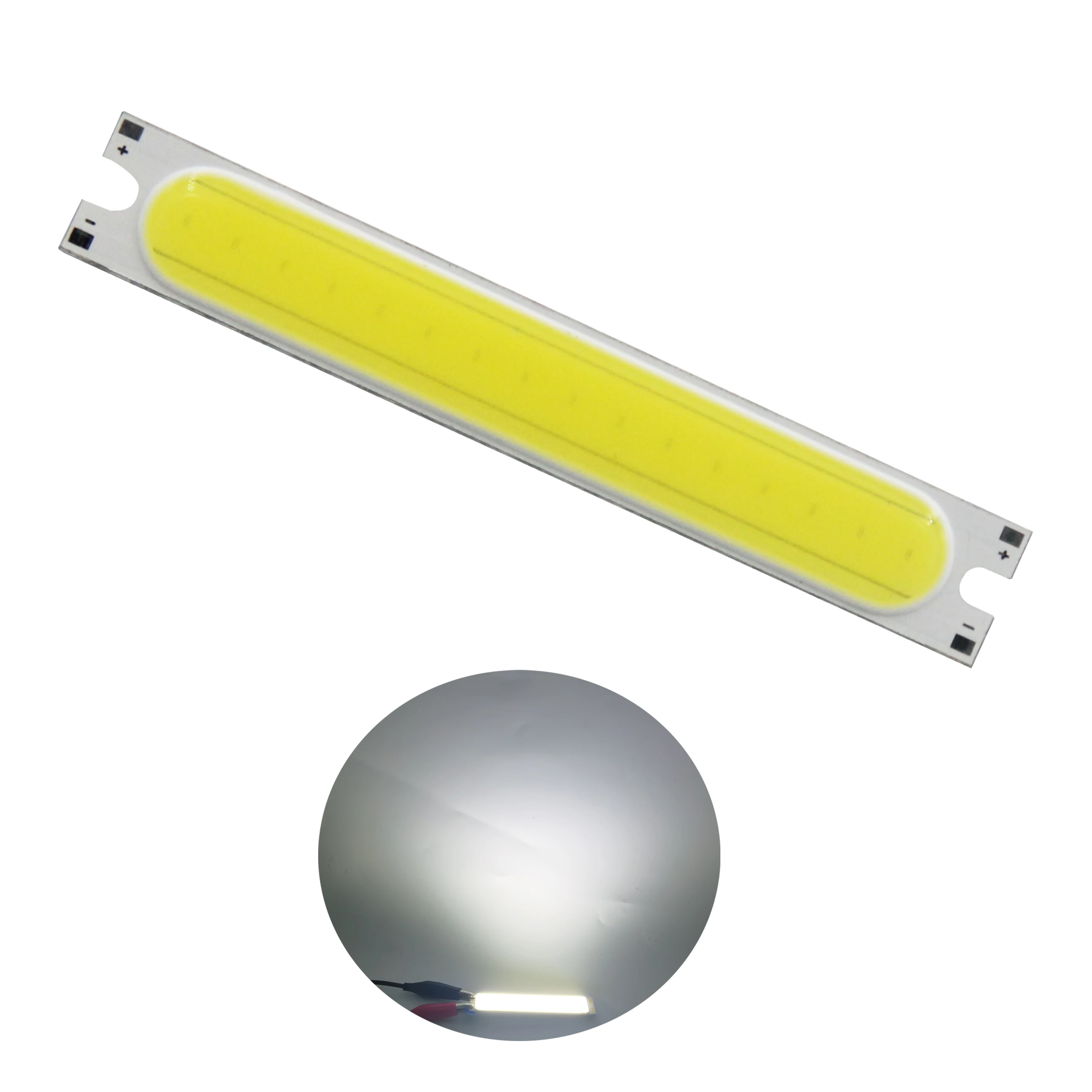 new 3v 3.7v 76mm 11.5mm 4w diode led cob Strip bar light source for work lamp DIY Bike light White cob led bulb tubes