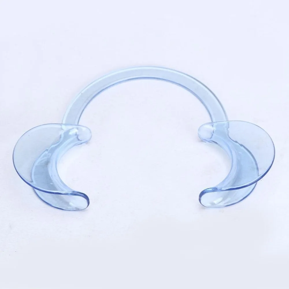 Dental Orthodontic Cheek Retractor Teeth Whitening Cheek Retractor C Type Clear Blue Large And Small Size 1 Piece Mouth Opener