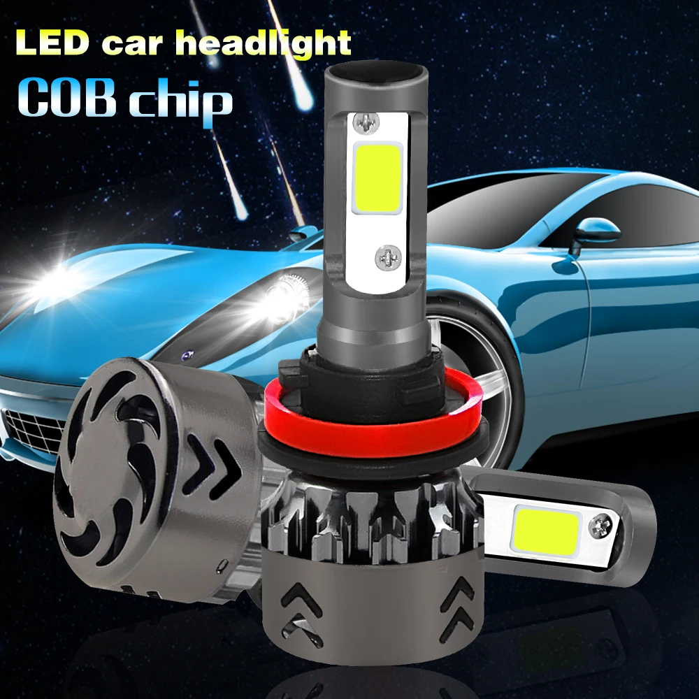 

mini6H8/H9/H11 lights ultra small size 60W 6000K white light COB highlight car headlight aluminum alloy military quality