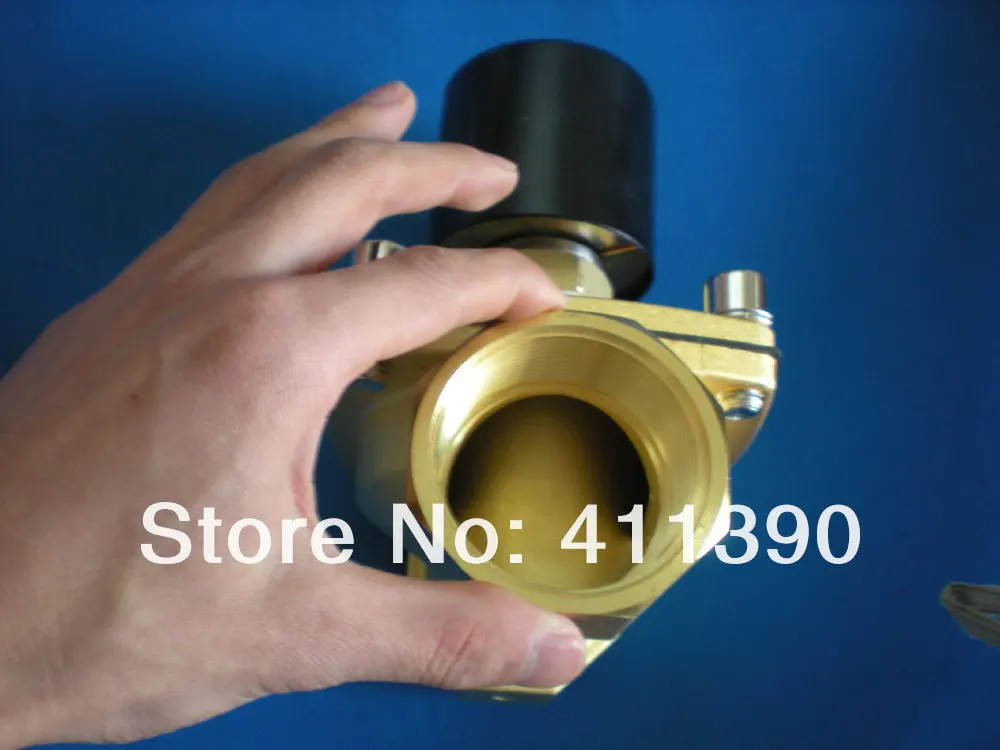 

Электромагнитный клапан 2 дюйма, 24 В, для воды, дизельного топлива, нормально открытый латунный клапан, модель 2W500-50K