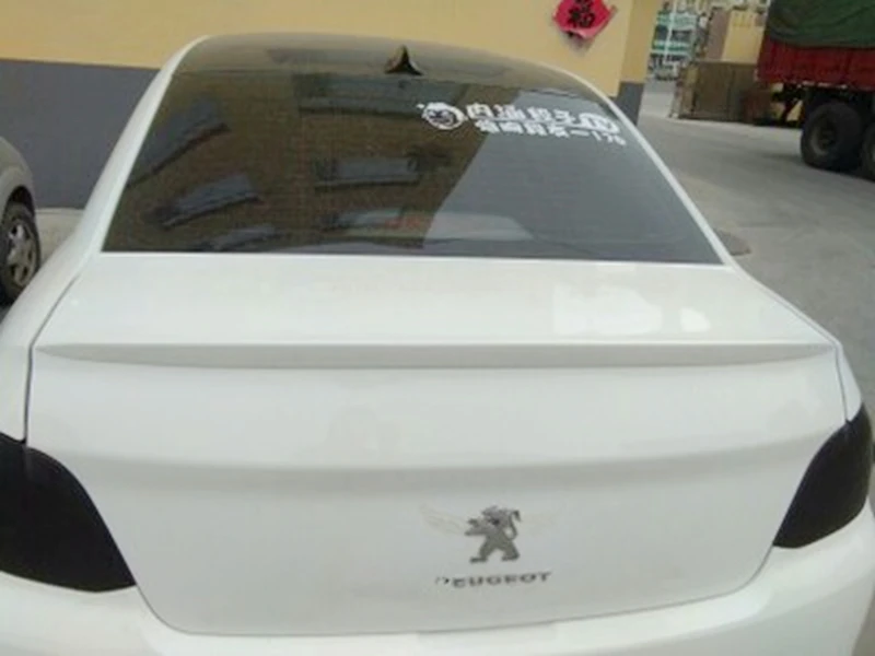 ABS Plastic Material Unpainted Primer Rear Trunk Boot Wing Spoiler For Peugeot 301 Spoiler 2013 2014 2015 Car Styling