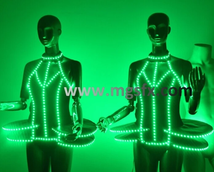 

Free shipping led dance costume RGB Sexy womens nightclub LED suit