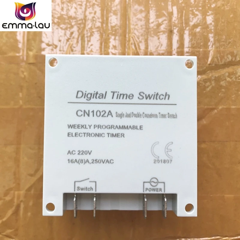 220V 110V 24V 12V Digital LCD Daily Programmable Electronic Timer CN102A AC DC Cycle Timer Countdown Seconds Control Switch