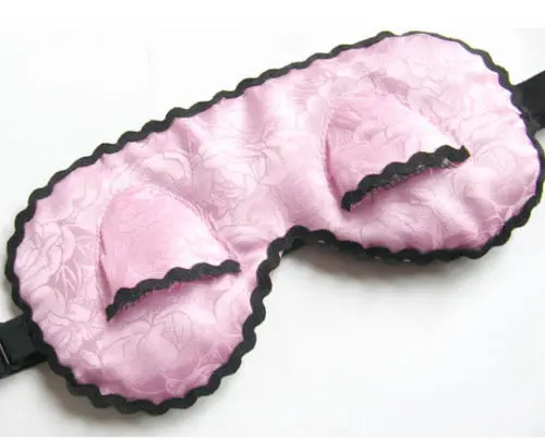 100% Natural Silk Eye-mask One New Silk Eye Cover Sleep Mask Shade With Eyelids Pink