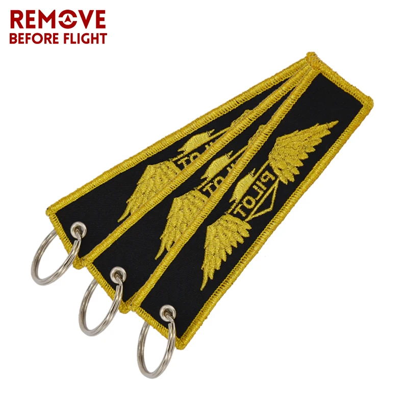 

Remove Before Flight Keychain Wholesale Gold-Color Pilot Key Ring Chain for Aviation Gifts OEM Pilot Key Chains 100 PCS/LOT