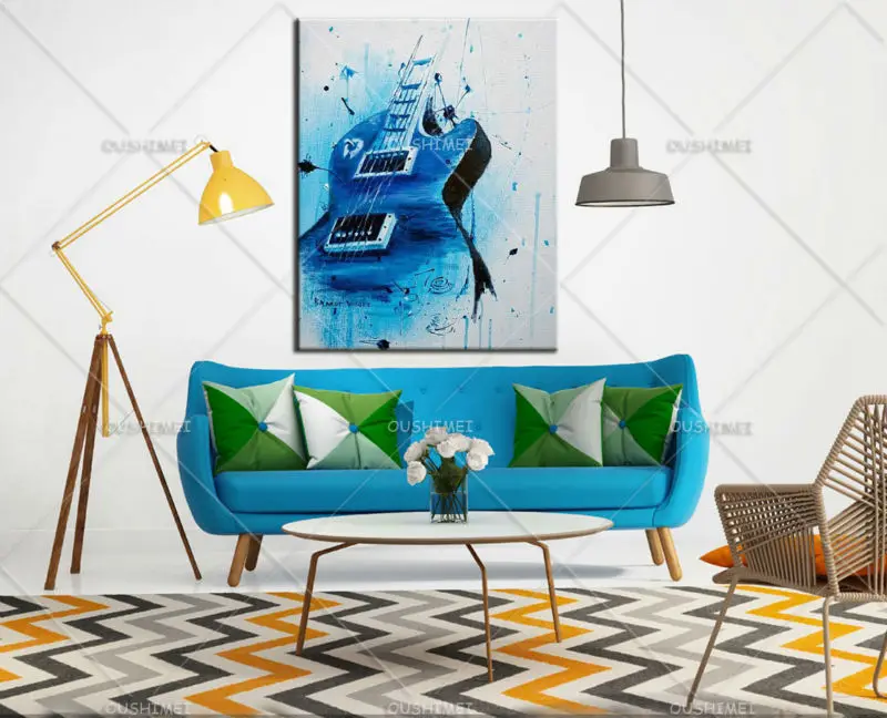 High Quality service bar definition artworks painting guitar oil painting abstract metal abstract paintings for bedrooms