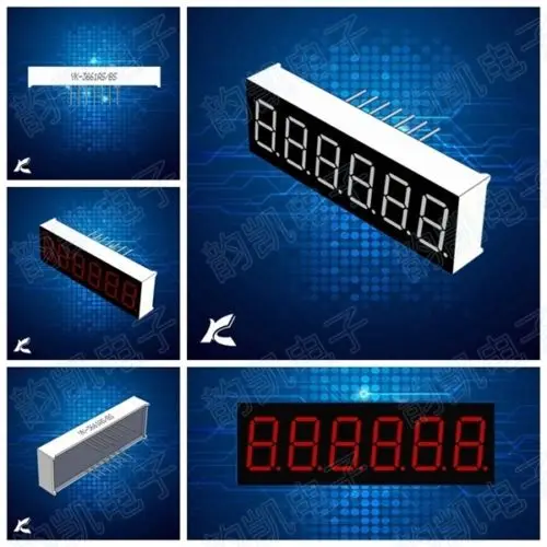 1 шт., 7-сегментный 6-значный общий катод 0,36 дюйма, Красный светодиодный цифровой дисплей 0,36 дюйма