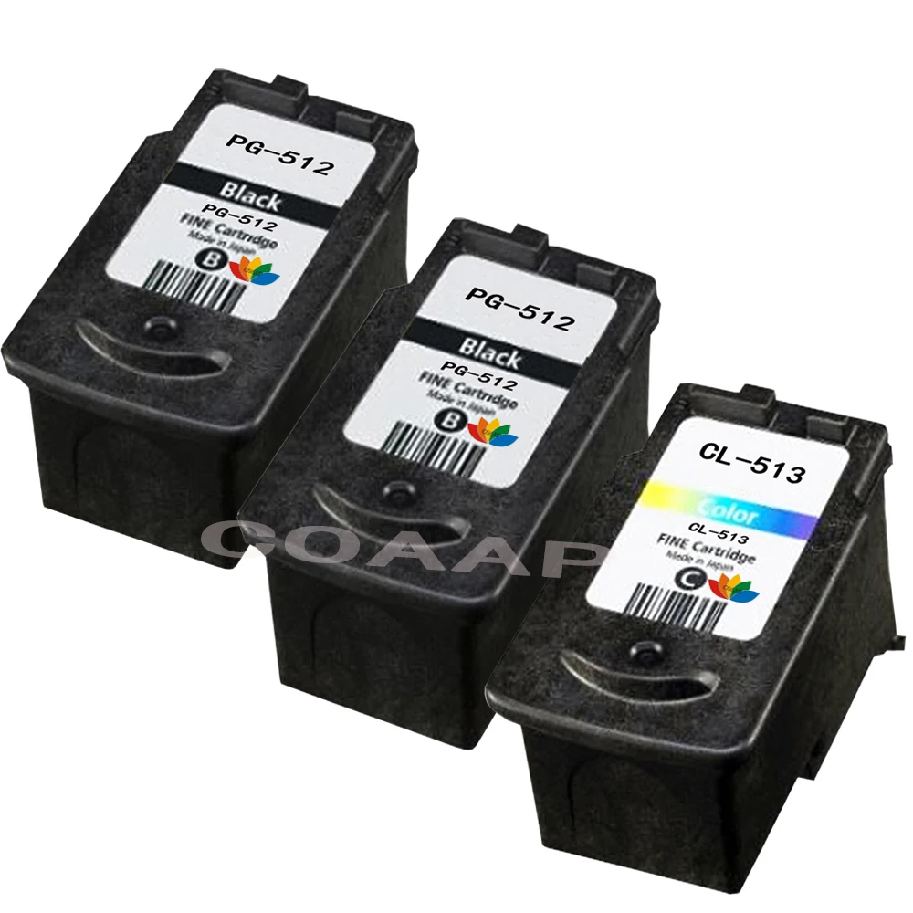 

3 PK PG512 CL513 Refillable Ink Cartridge PG-512 CL-513 for Canon MP240 MP250 MP270 MP230 MP480 MX350 IP2700 P2702