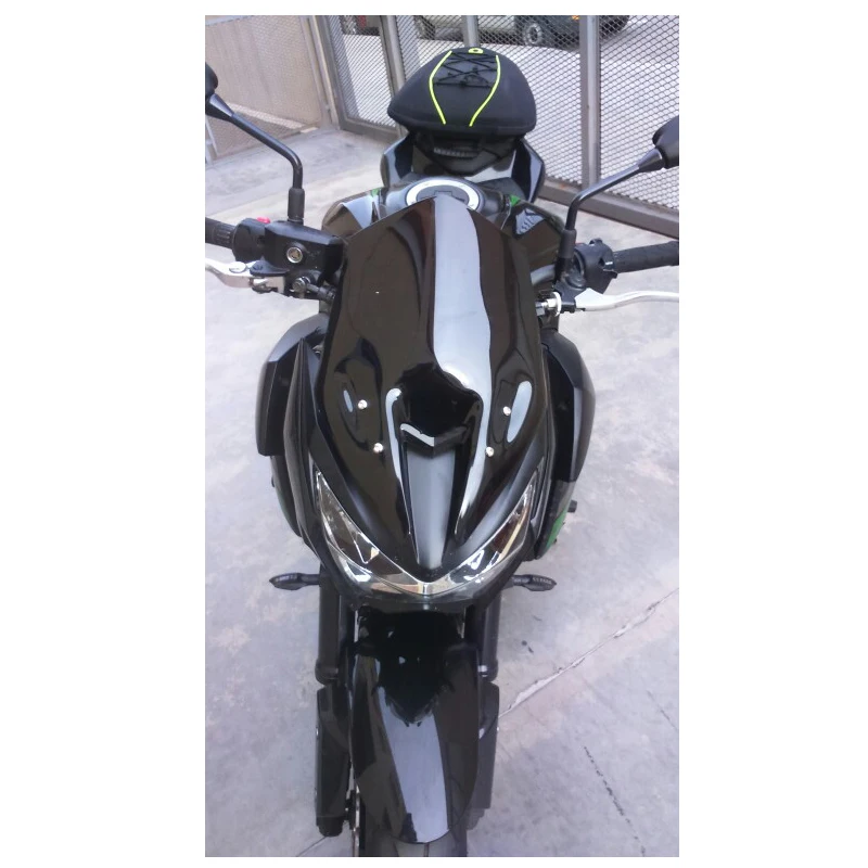 Motorcycle Double Bubble Windshield WindScreen For 2013 - 2016 Kawasaki Z800 Z 800 2014 2015 13 14 15 16 Black  Iridium