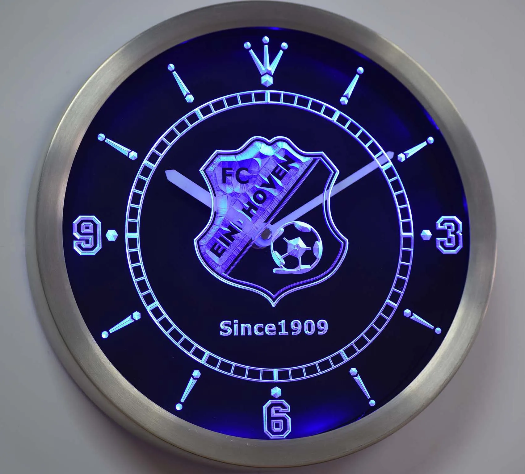 nc1026 FC Eindhoven Eerste Divisie Netherlands Football Neon Light Signs LED Wall Clock