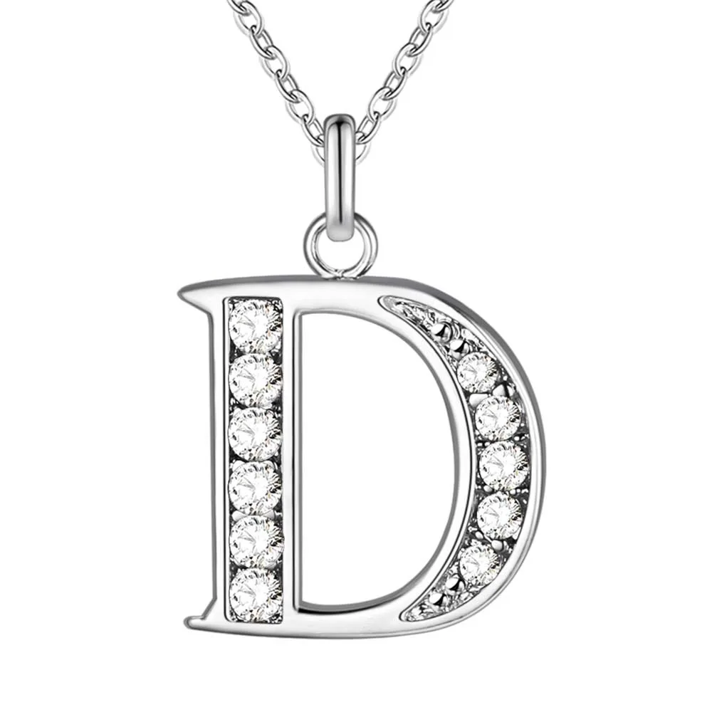 925 jewelry  pendant necklace 26 letters silver 925 sterling silver name necklace