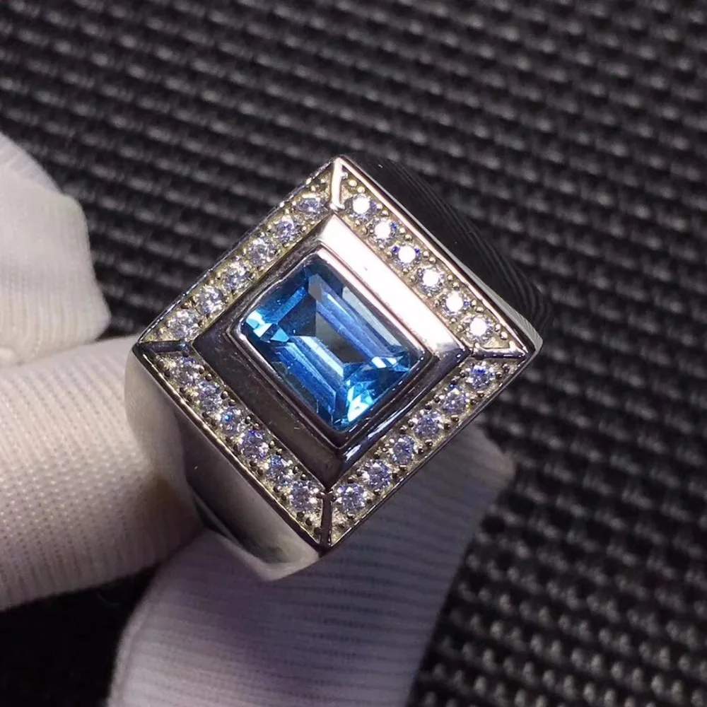 

Square men's ring, heroic ring, 925 silver, beautiful style, new style