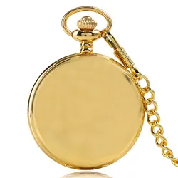 FOB Chain Full Hunter Castle Cool Gold Chain Modern  Men Women Gift Causal Pocket Watch  Smooth Fashion Pendant Quartz