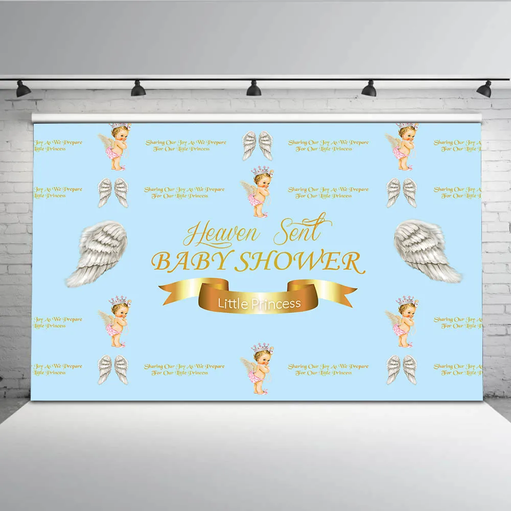 Fondos de fotografía para Baby Shower de recién nacido, telón de fondo para fotografía de ala de Ángel, cabina de princesa pequeña, tela de vinilo para estudio 771