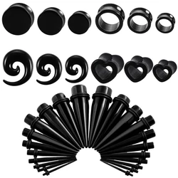 2PCS Heart Tunnel Plug Piercings Acrylic Spiral Ear Taper Piercing Earlets Stretchers Gauge Expander Saddle Plugs Jewelry