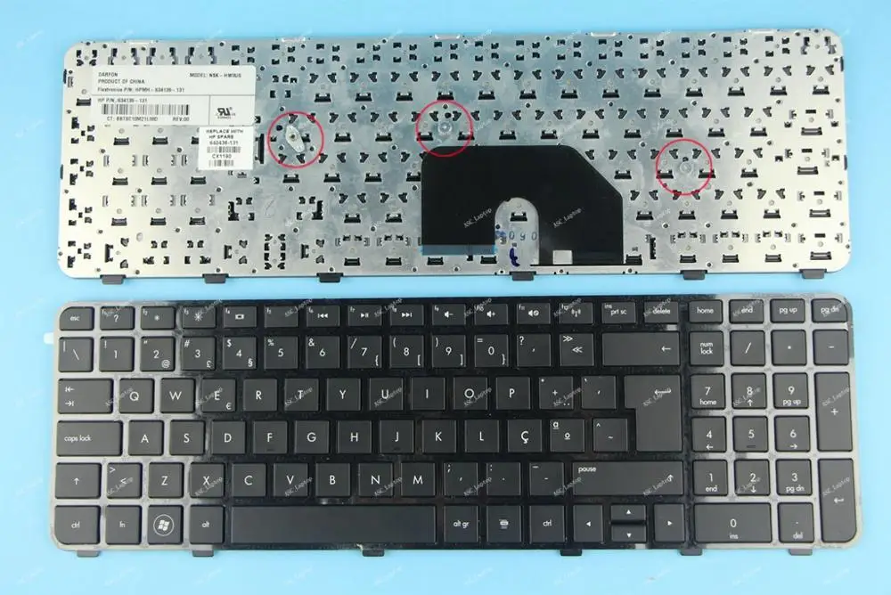 New PO Portuguese Teclado Keyboard For HP Pavilion Dv6-6000 Dv6-6100 Dv6-6200 Dv6-6300 Series Laptop Glossy Frame Black