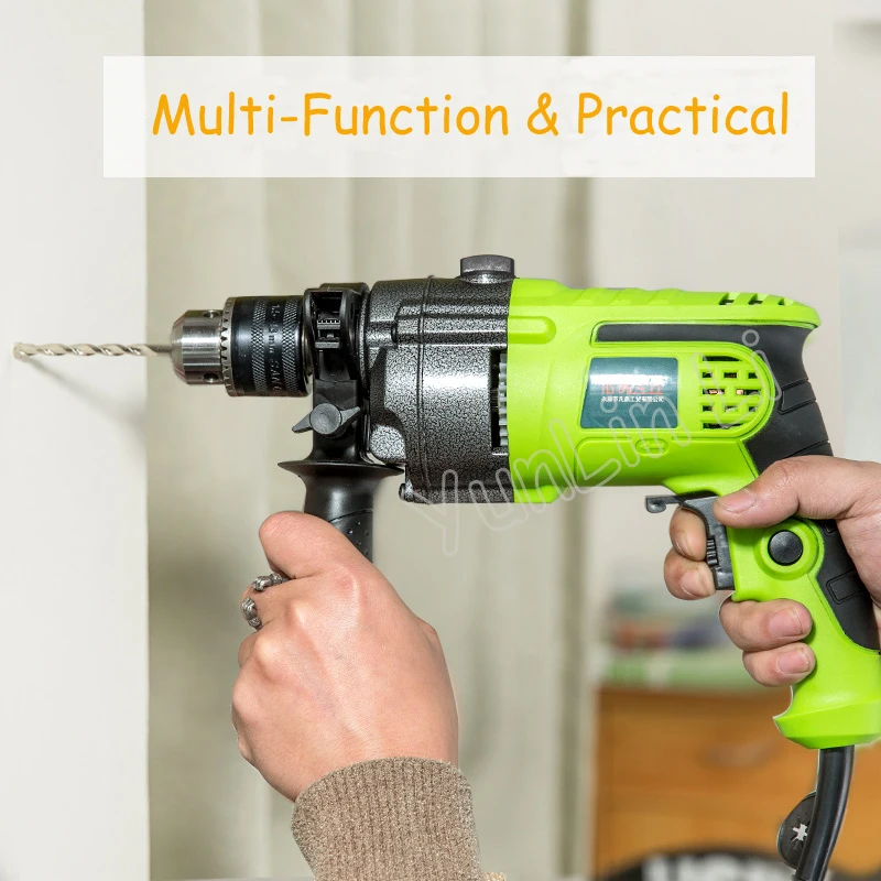 220V Electric Drill Multi-function Small Household Hole Through Wall Impact Drill Hand-held Power Tool Drill Z1J-FD-13A