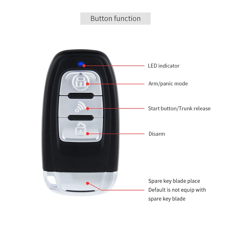 EASYGUARD pke car alarm remote start stop compatible with factory OEM push start button security alarm keyless entry