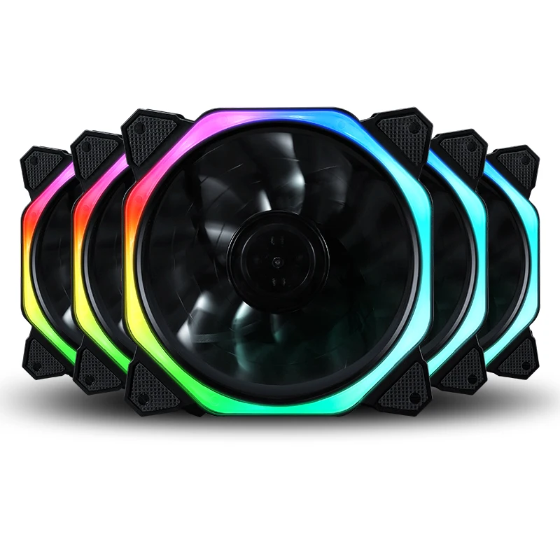 Pwm Cpu Rgb Fan 120 Mm Fan Computer Pc Case Fan Rgb Passen Led Fan Speed 120 Mm Stille Afstandsbediening computer Cooler Cooling Rgb Case Fans
