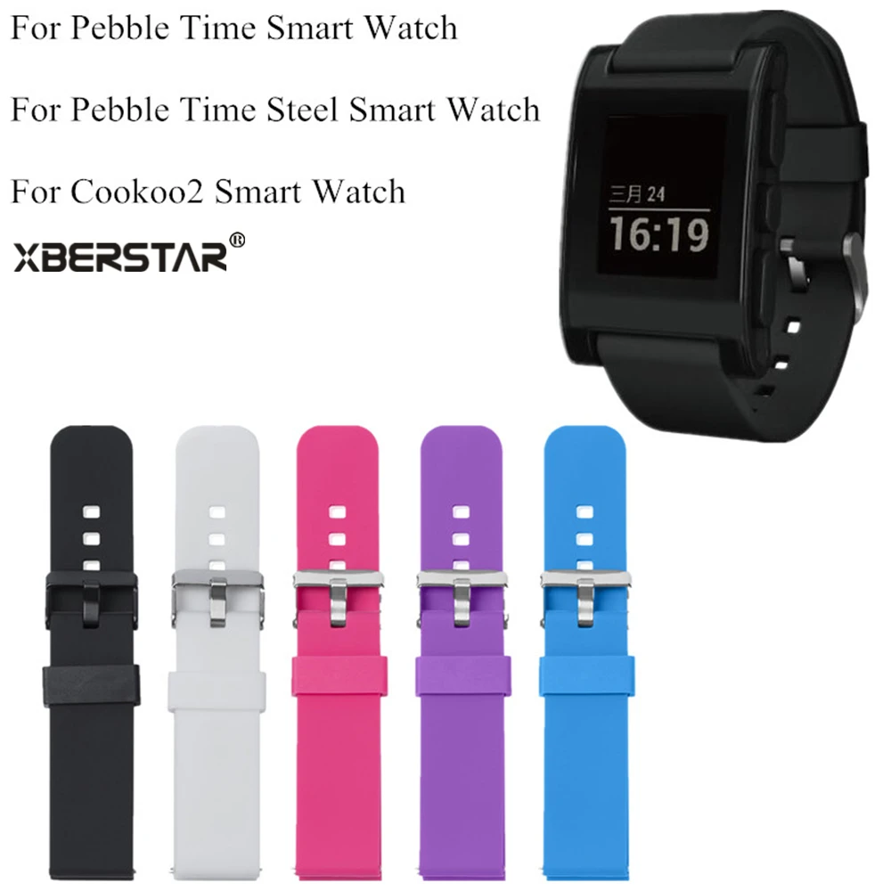 Sports Silicone Watchbands for Pebble Time/Time Steel/Cookoo2 Smart Watch Strap for Samsung Galax Gear SM-R380,SM-R381,SM-R382