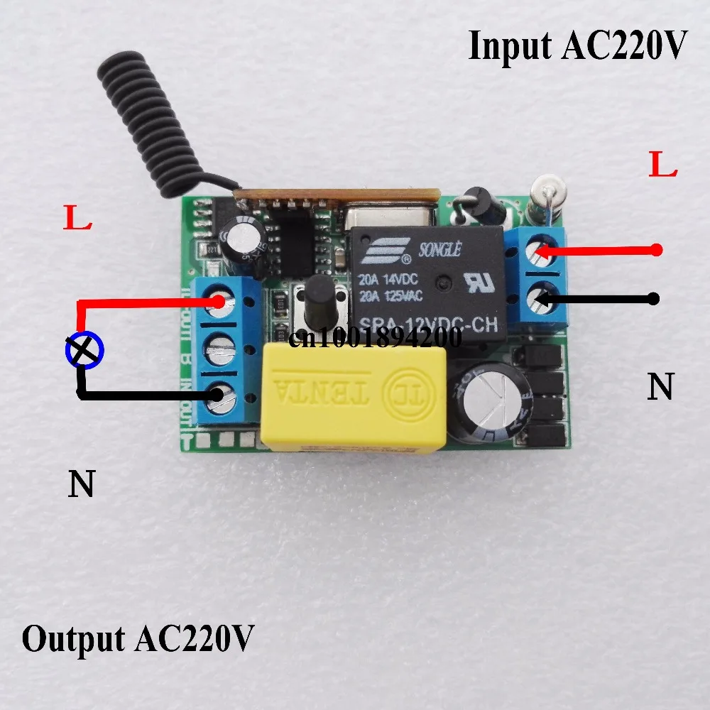 Smart Home Remote Switch AC 220V 4CH Light Lamp LED SMD Remote ON OFF Switch Long Range Handheld Transmitter key 315 433 4RX 1TX