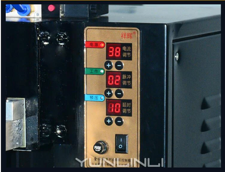 Soldador de ponto de pulso display digital máquina de solda de pulso pneumático ponto/bumbum soldador multi-cilindro soldador DTN-16