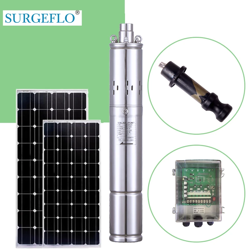 3 years warranty submersible dc solar water pump with 100% copper motor solar pond pump kit for well deep well solar pump