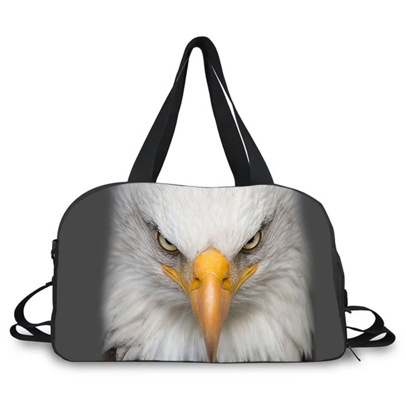 eagle prints bag organizer  travel bag large weekend gym bag carrying sport bag with shoes compartment