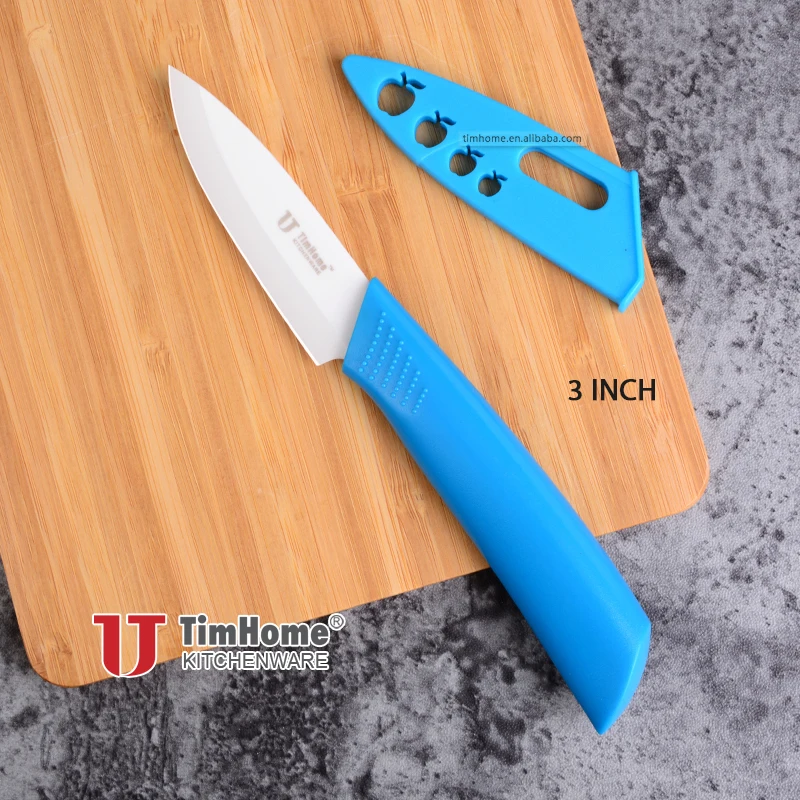 3 Inch Ceramic  Paring  Knives Kitchen Tool For Fruits And Vegetable With Covers Timhome