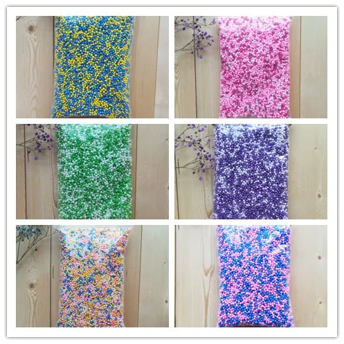 15g/bag New Mini Assorted Colorful Rond Foam balls Polystyrene Styrofoam Filler Foam Beads Balls Crafts UP DIY Craft Decor
