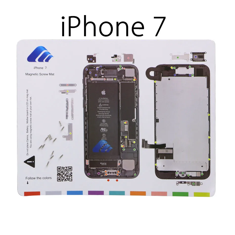 DIYFIX 1PC Professional Guide Pad for iPhone 7 Plus 6s 6 5s 5 Magnetic Screw Keeper Chart Mat Mobile Phone Repair Tools
