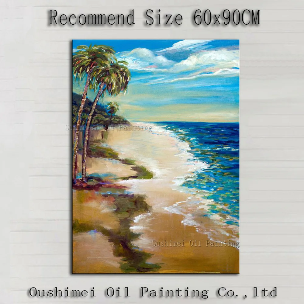 

Artist Handmade High Quality Modern Landscape Oil Painting On Canvas Beach and Seaside Oil Painting For Wall Decoration