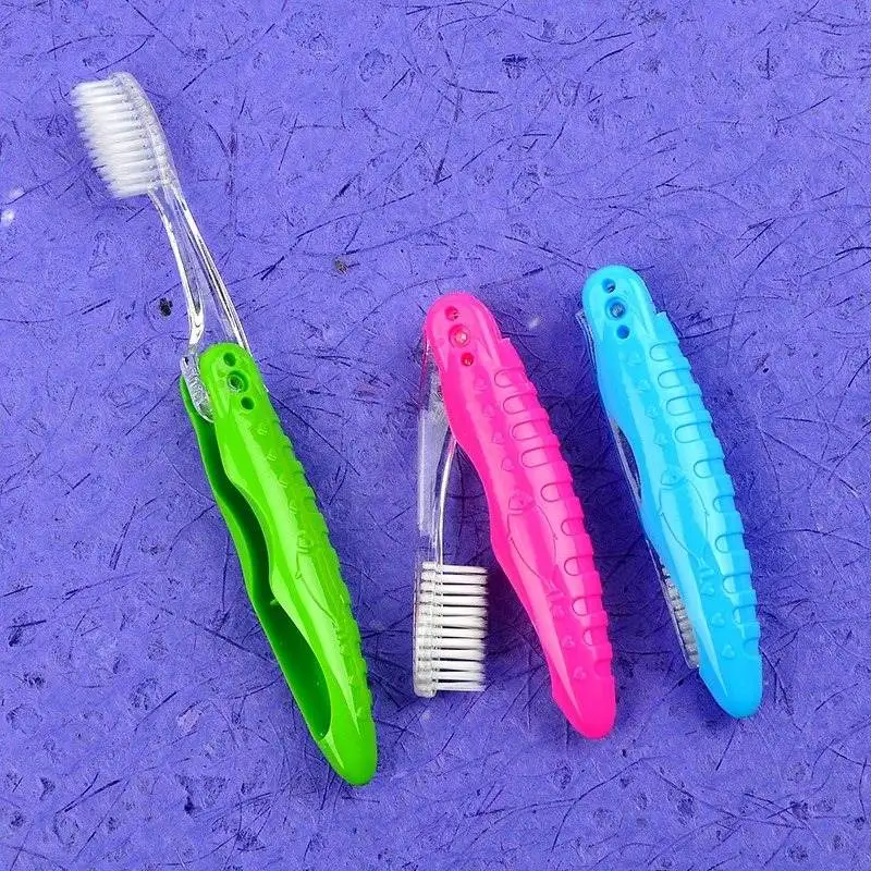 

5pcs Super Fine Soft Toothbrush Travel Folding Portable Foldable Business Trip Hotel Toothbrush Oral Hygiene Oral Care Sale